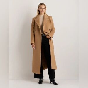 Quince Women Wool
Cashmere Tailored Long Coat Caramel‎ Outerwear L